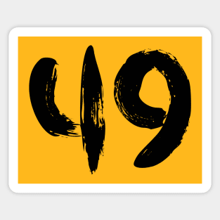 Number 49 Sticker